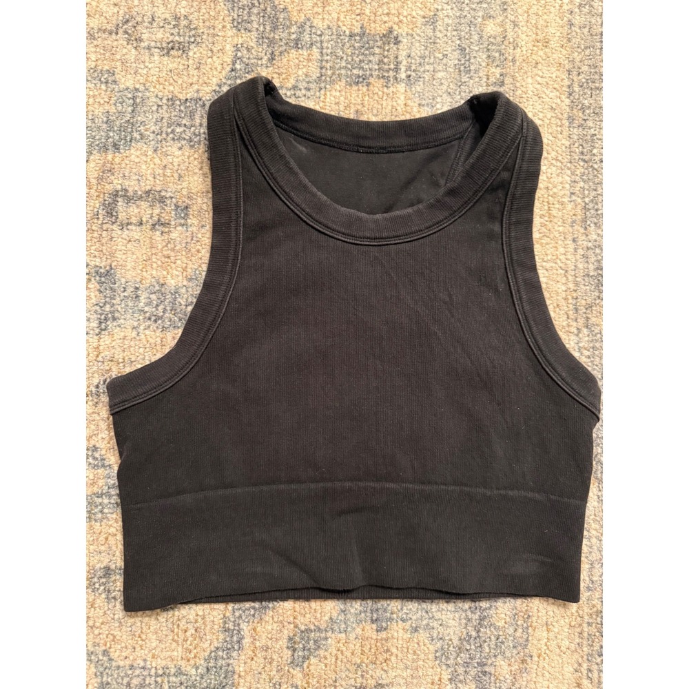 Alo Seamless Delight High Neck Bra Black Size Small Great Condition